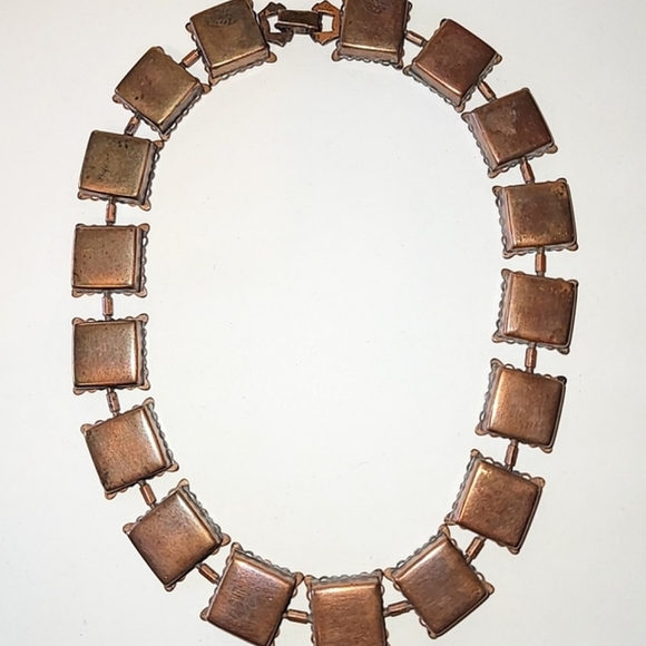 VINTAGE RENOIR "EBONY LACE" COPPER PARURE 3 PC. SET - Picture 5 of 14